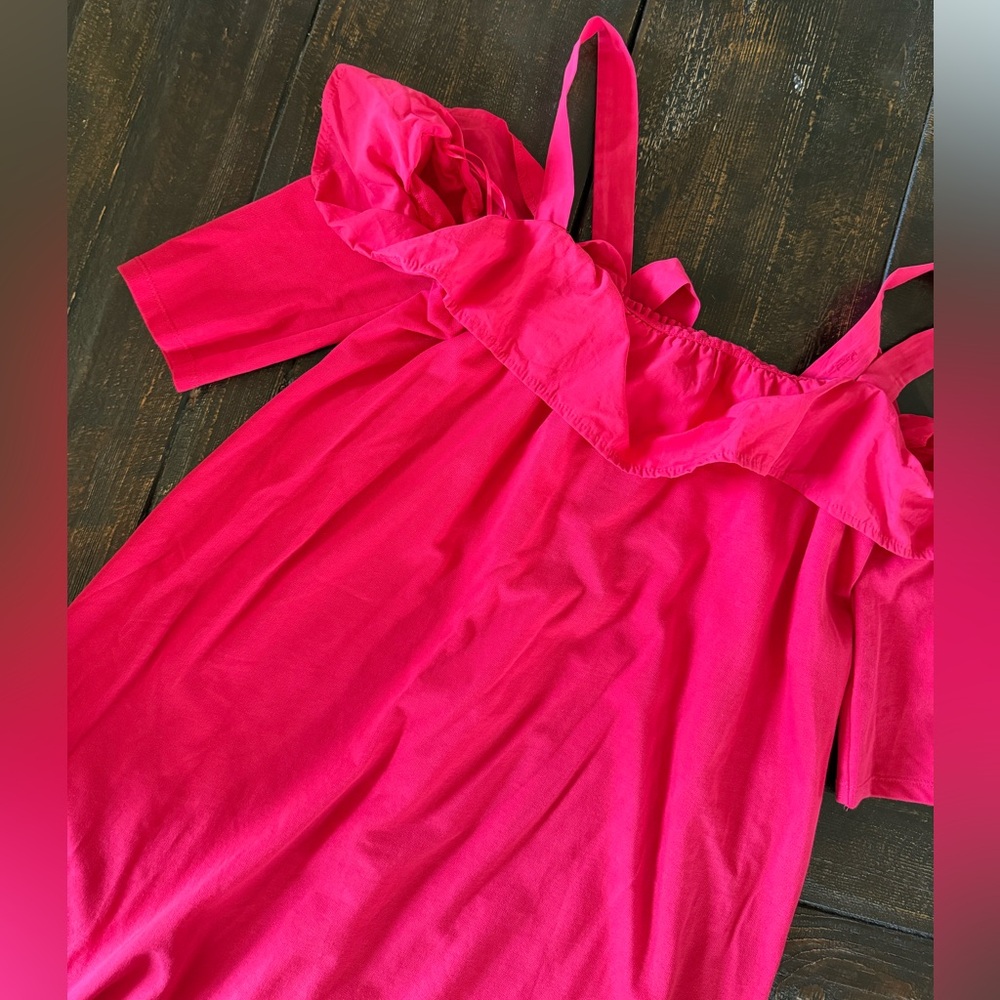 NEW Zara Fuchsia Ruffle Dress